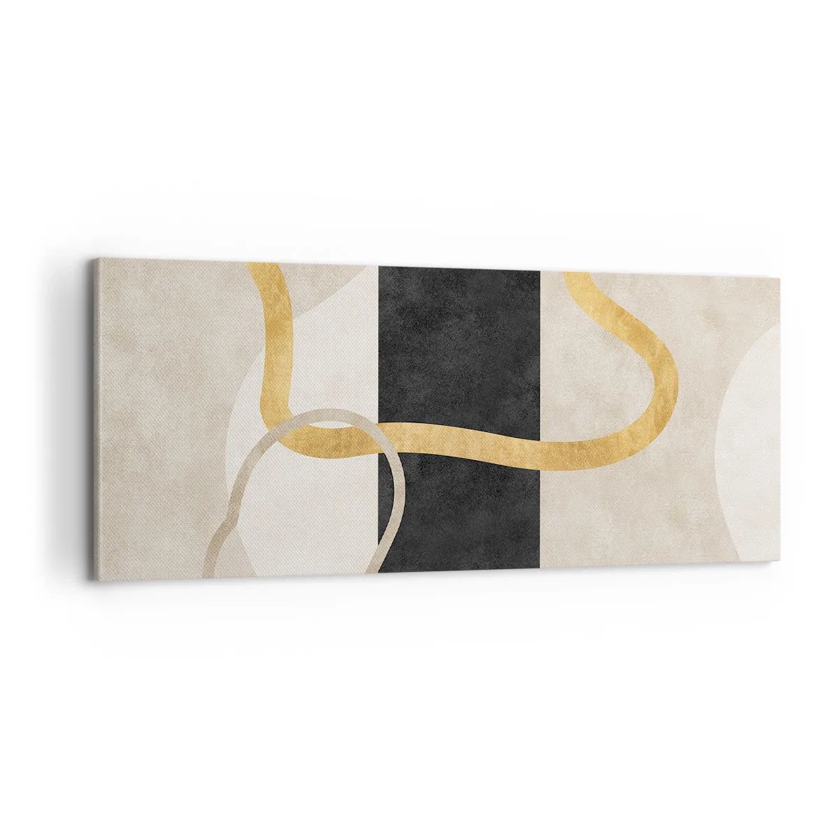 Obraz na plátne - Tvary v slučke - 100x40 cm