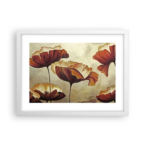 Plagát v bielom ráme - Lán lúky - 40x30 cm