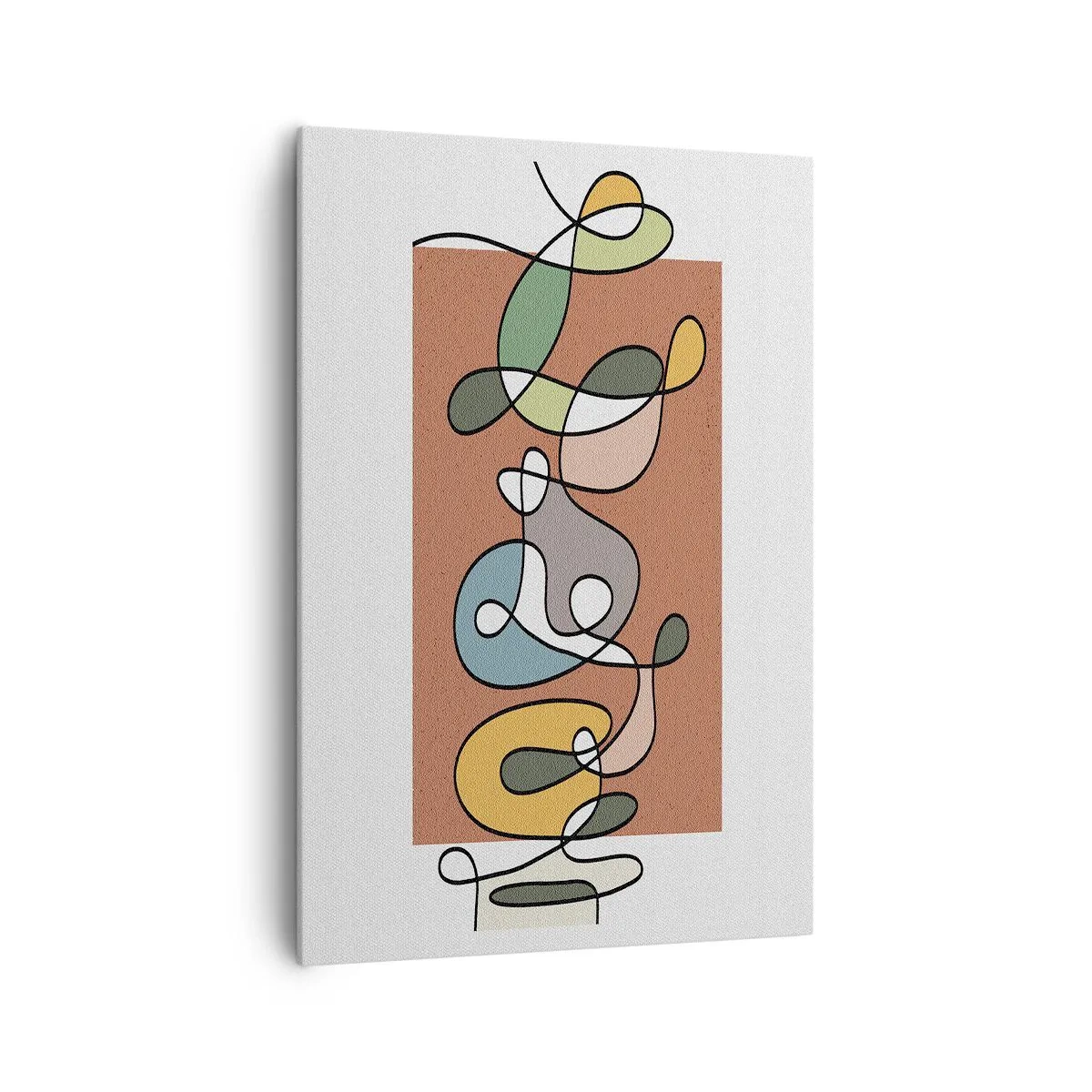 Obraz na plátne - Abstrakcia: farebné vyvádzanie - 70x100 cm