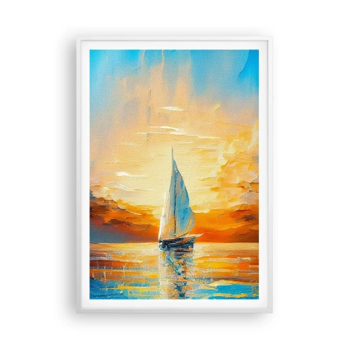 Plagát v bielom ráme - Plavba v zlate - 70x100 cm