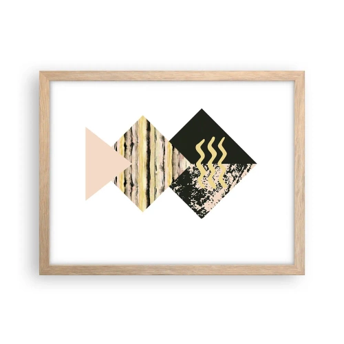 Plagát v ráme zo svetlého duba - Nie je to tak jednoduché - 40x30 cm
