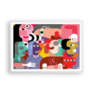 Plagát v bielom ráme - My od pána Picassa - 100x70 cm