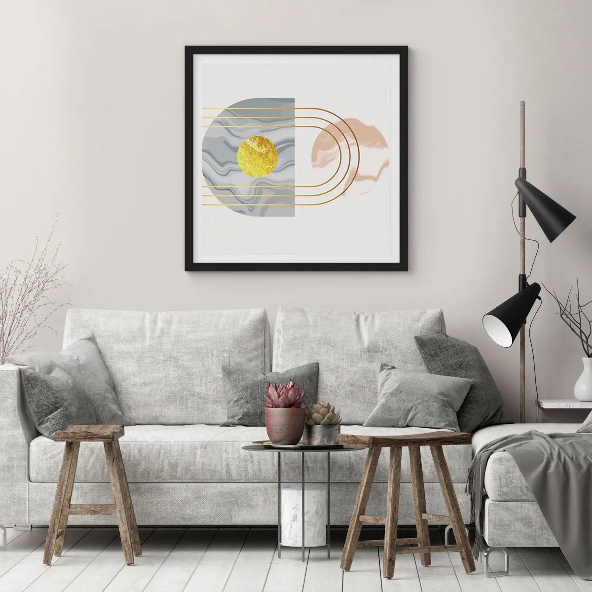 Plagát v čiernom ráme - Jas a žiarivosť - 60x60 cm