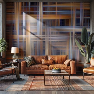 Fototapeta Standard Eco - Abstraktná geometrická kompozícia - 100x70cm - Utkané zo svetla - Moderná nástenná dekorácia do obývacej izby a spálne ARTTOR