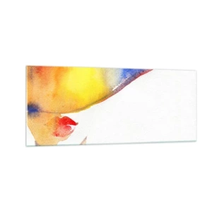Obraz na skle - Portrét dámy    - 100x40 cm
