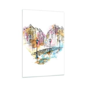 Obraz na skle - Srdce mesta - 70x100 cm