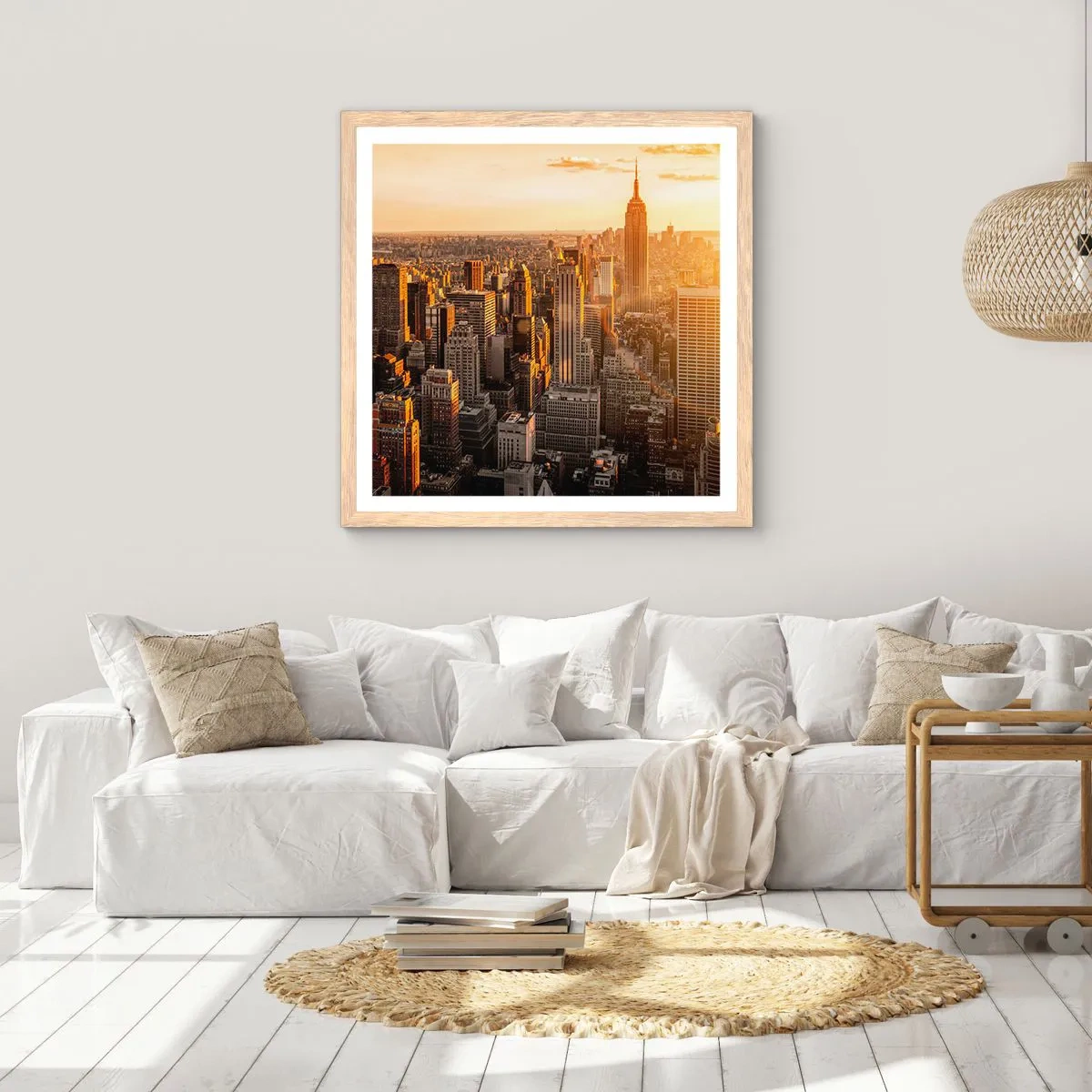 Plagát v ráme zo svetlého duba - Rast na slnku - 60x60 cm