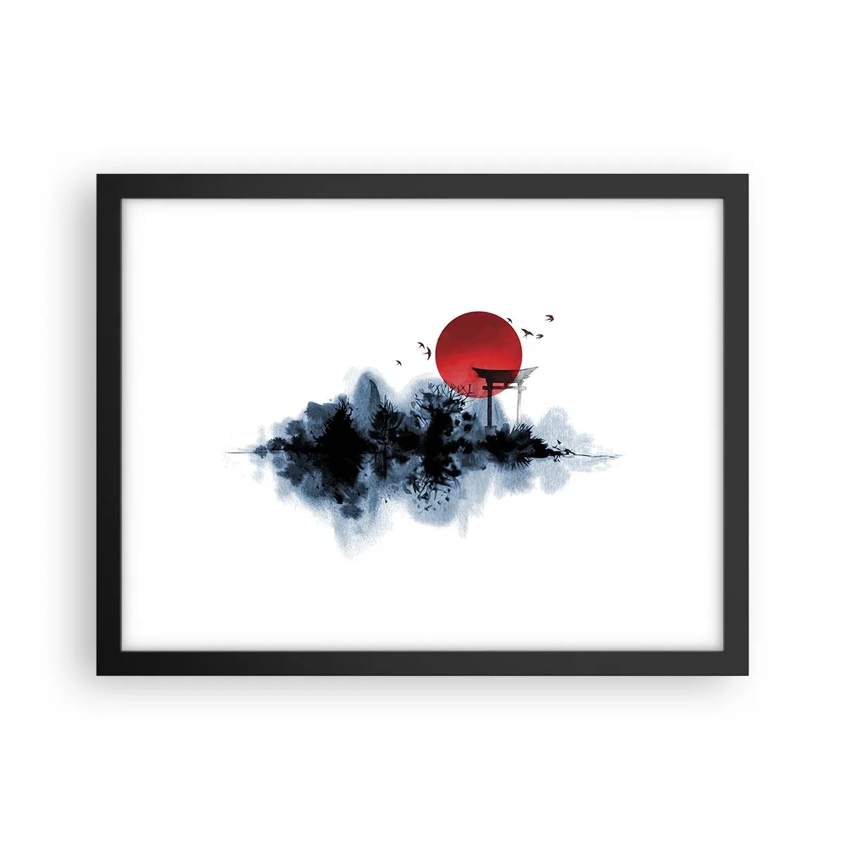Plagát v čiernom ráme - Japonský pohľad - 40x30 cm