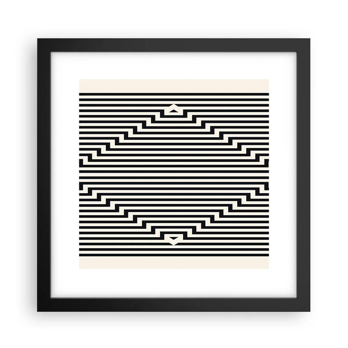 Plagát v čiernom ráme - Geometrická ilúzia - 30x30 cm