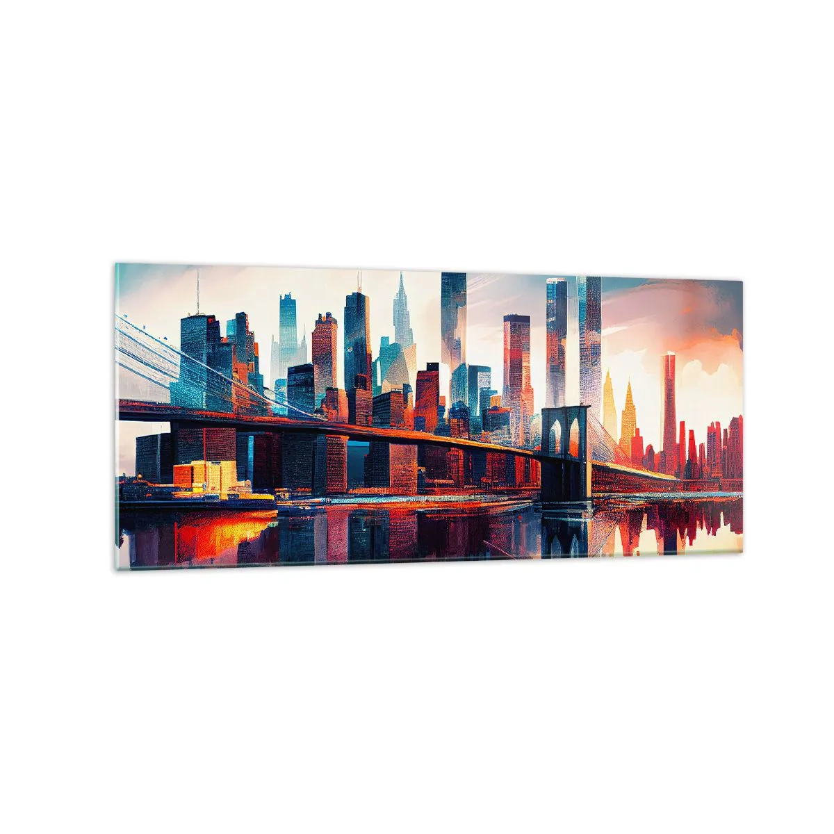 Obraz na skle - Famózny New York - 120x50 cm