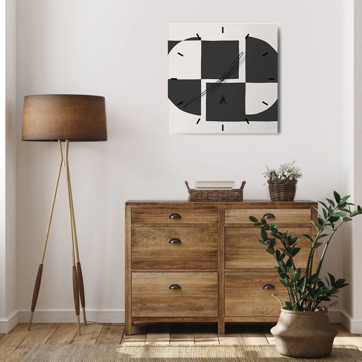 Nástenné hodiny - Antitéza – syntéza - 40x40 cm