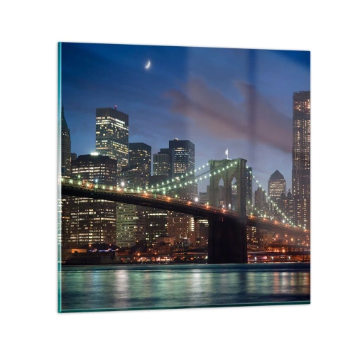 Obraz na skle - Rozjarená noc - 30x30 cm