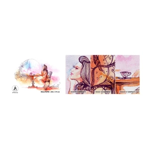 Vzorka fototapety Premium Canvas - Parížska elegancia - Paríž, Žena, Eiffelova veža - 100x30 cm