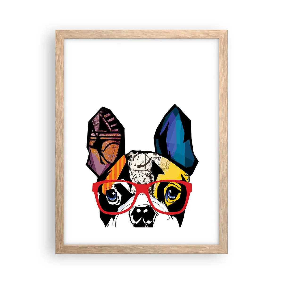 Plagát v ráme zo svetlého duba - Intelektuál - 30x40 cm