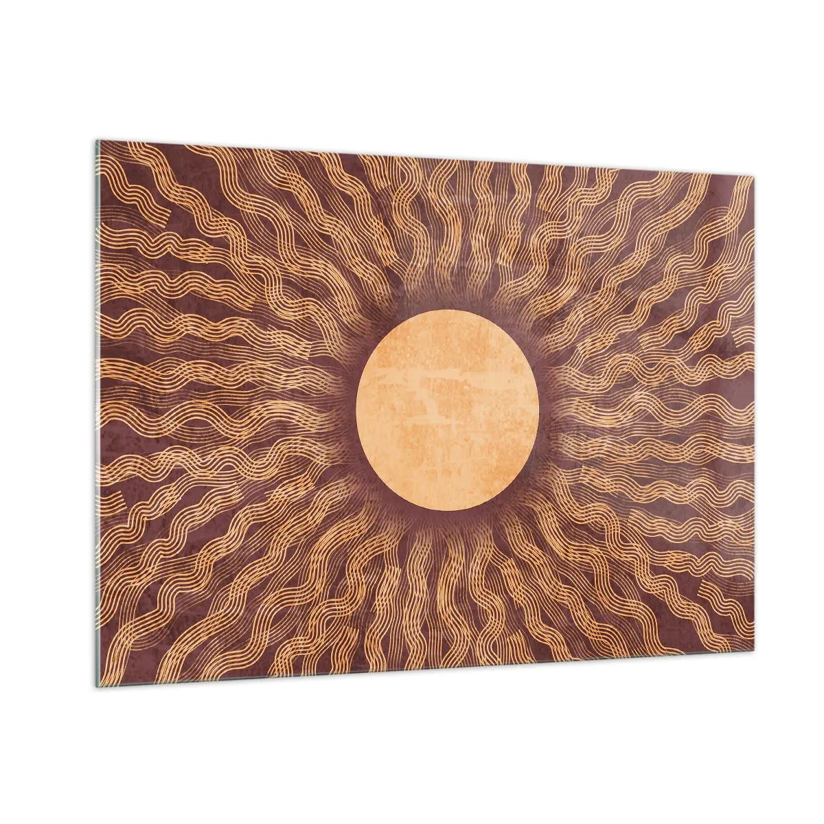 Obraz na skle - Ikona slnka - 100x70 cm