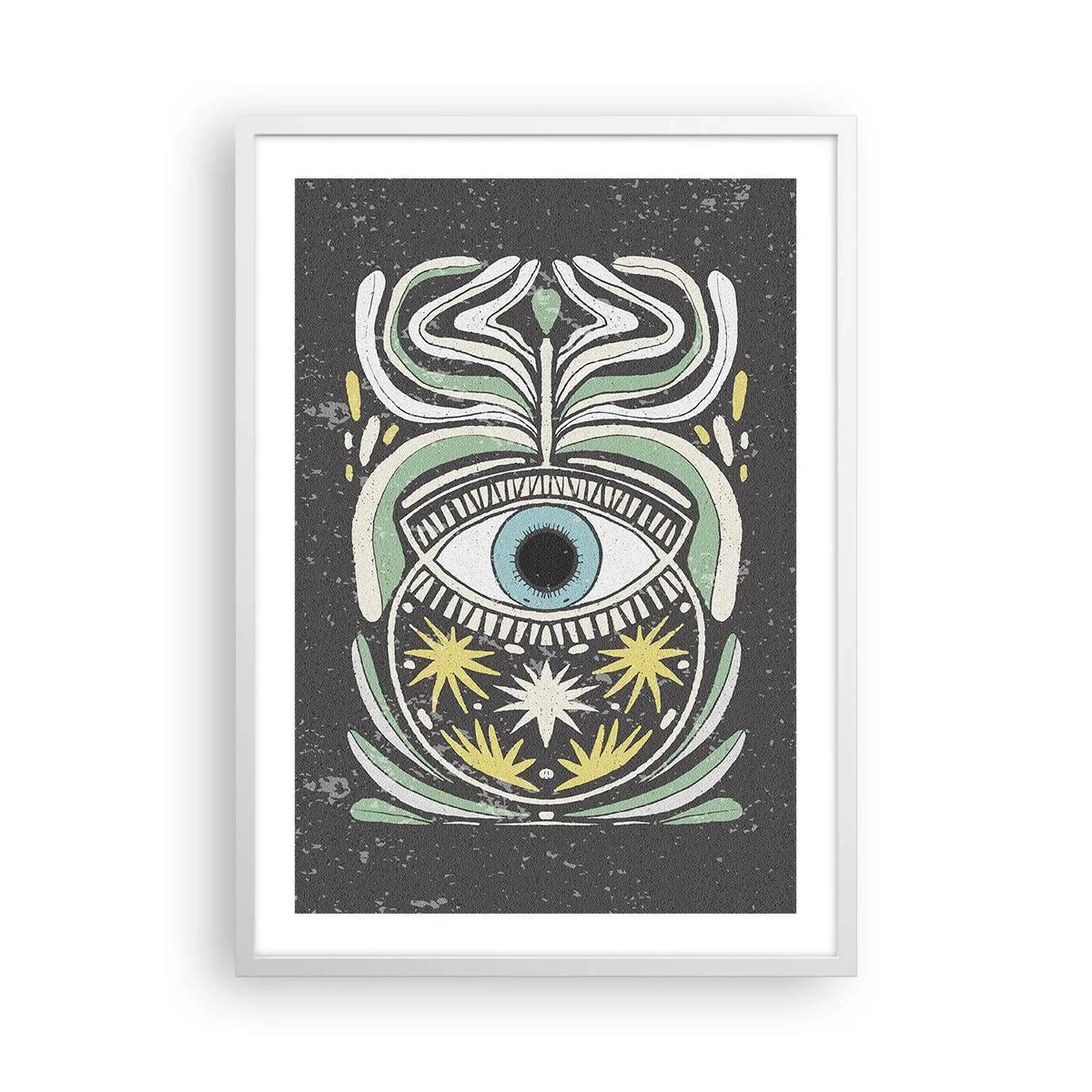Plagát v bielom ráme - Kmeňové rituály - 50x70 cm