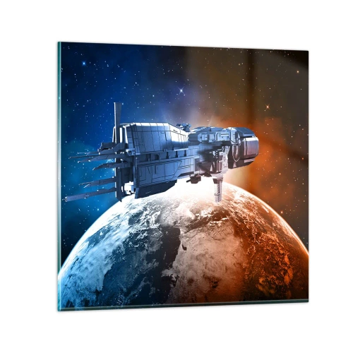 Obraz na skle - Pozorný pozorovateľ - 70x70 cm