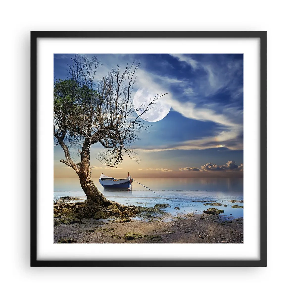 Plagát v čiernom ráme - Je to koniec alebo začiatok? - 50x50 cm