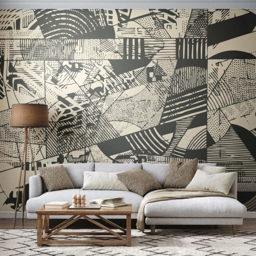 Fototapeta Premium Sand - Dynamika súčasnosti - Abstrakcia, Vintage, Grafika - 250x175 cm