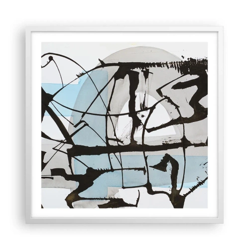 Plagát v bielom ráme - Aj napriek tomu modrý - 60x60 cm