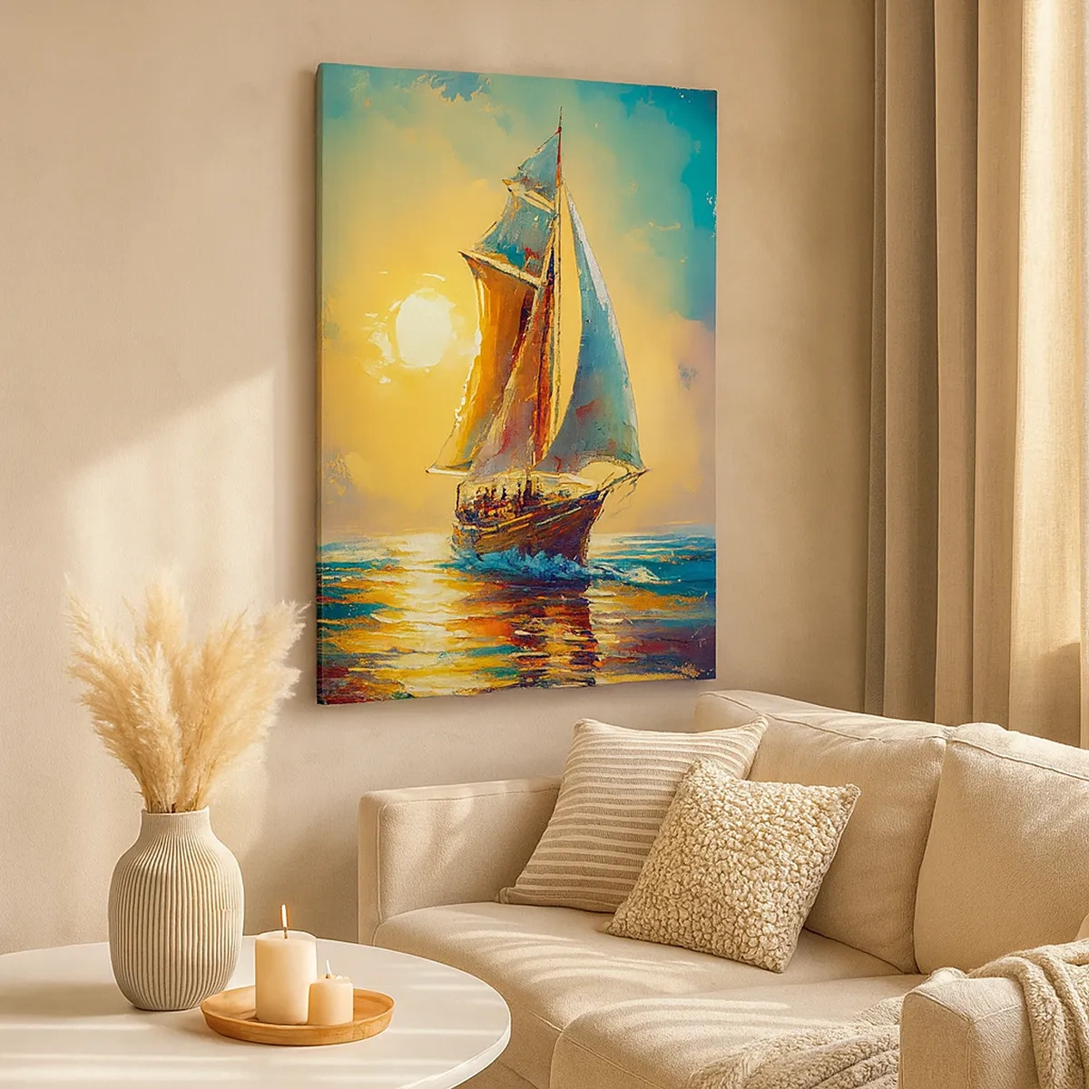 Obraz na plátne - Pod plnými plachtami - 50x70 cm