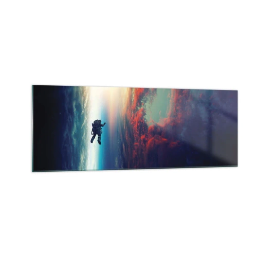 Obraz na skle - Tvárou v tvár vesmíru - 140x50 cm