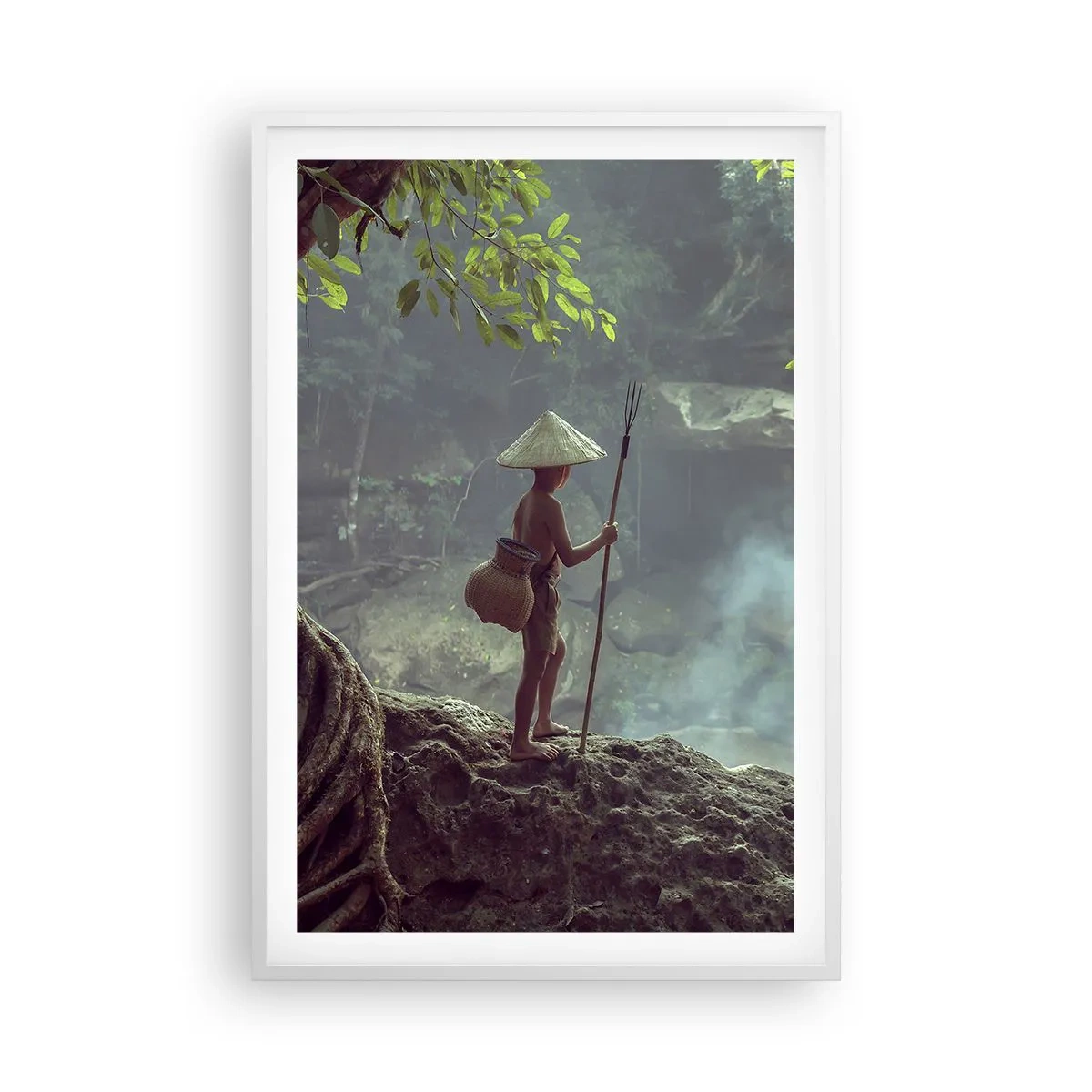 Plagát v bielom ráme - Spriatelený s prírodou - 61x91 cm