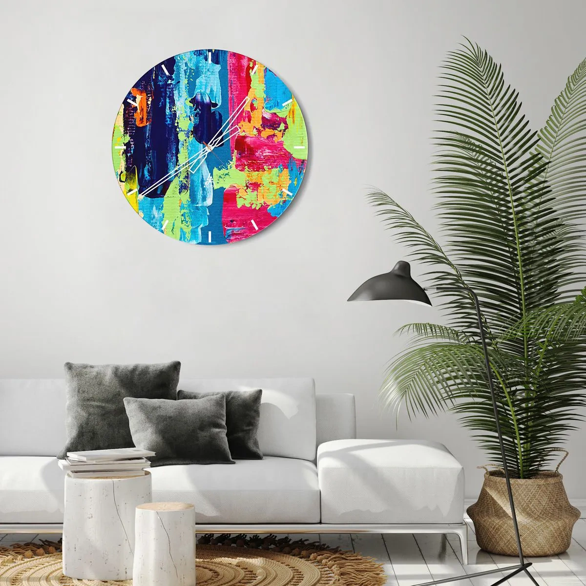 Nástenné hodiny - Život je krásny! - 40x40 cm