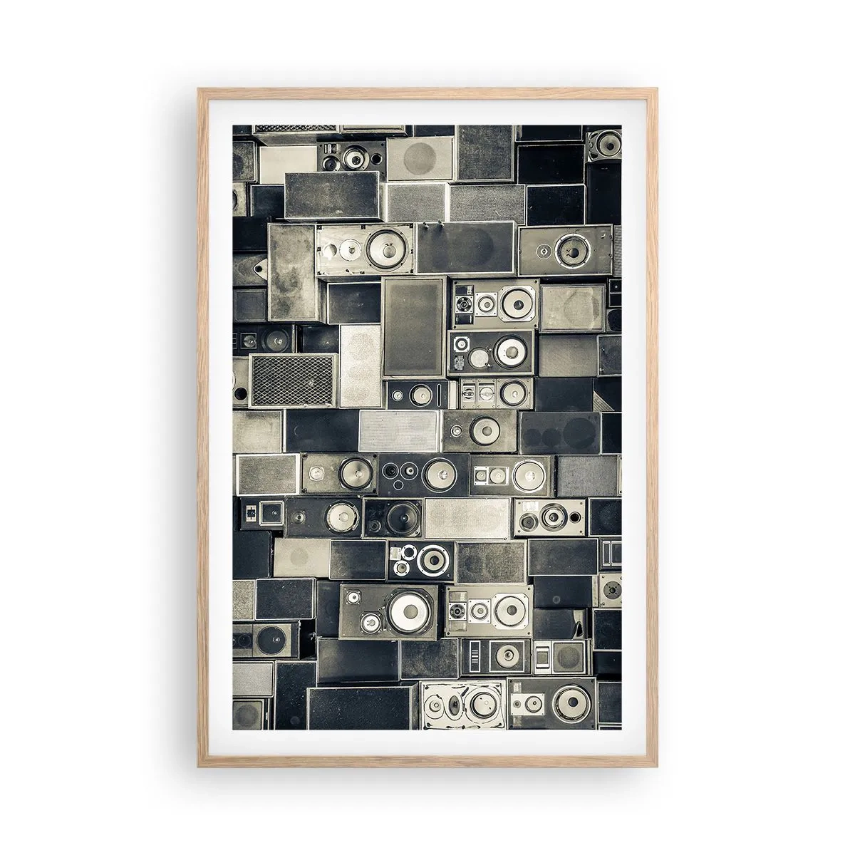 Plagát v ráme zo svetlého duba - A všetko je v pohode - 61x91 cm