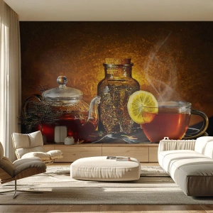 Fototapeta Premium Sand - V štýle holandských majstrov - Gastronómia, Čaj, Šálka na čaj - 100x70 cm