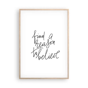 Plagát v ráme zo svetlého duba - Je to možné - 70x100 cm