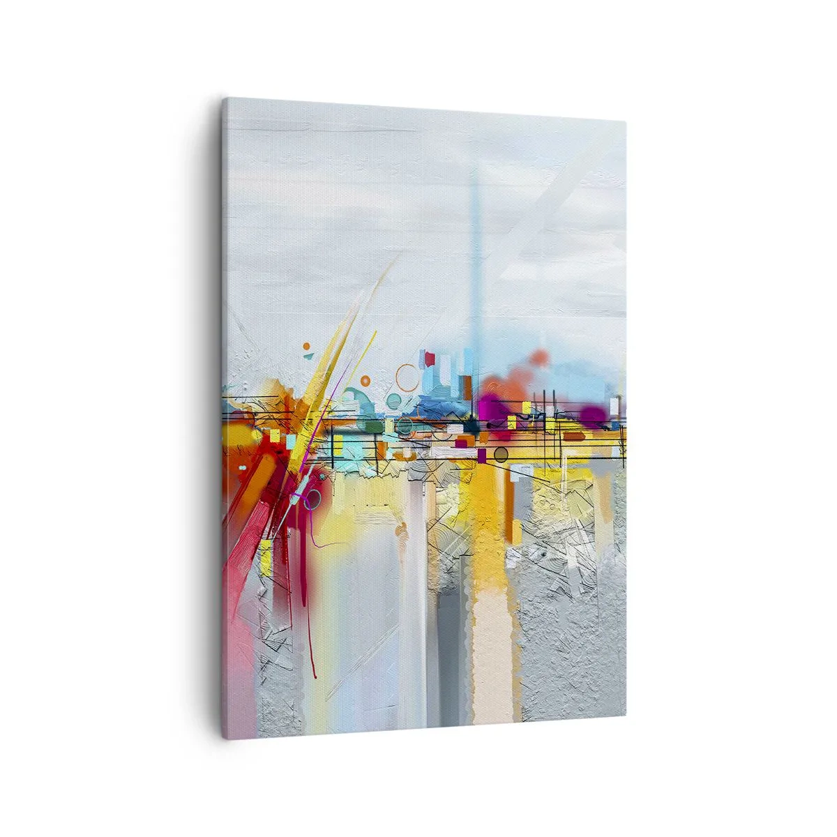 Obraz na plátne - Most radosti nad riekou života - 50x70 cm