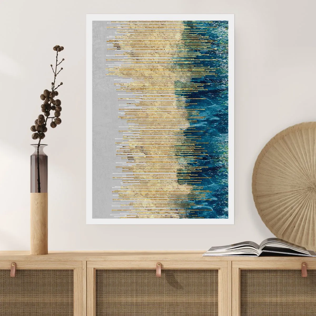 Plagát - Pozlátená hranica - 70x100 cm
