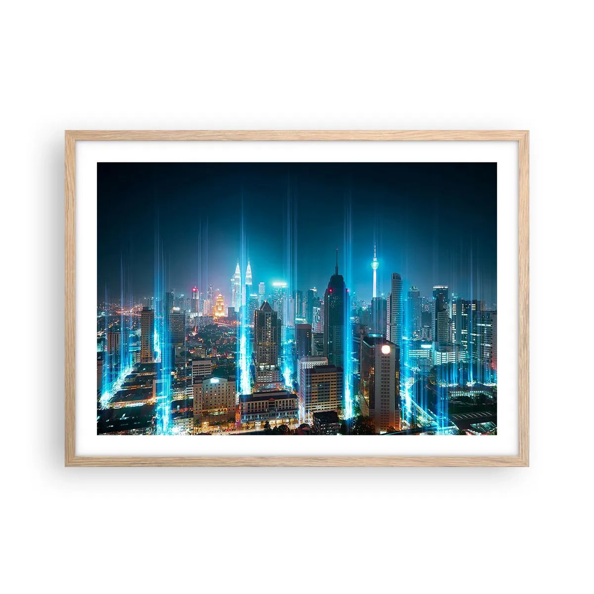 Plagát v ráme zo svetlého duba - Berlínskym spôsobom do neba - 70x50 cm