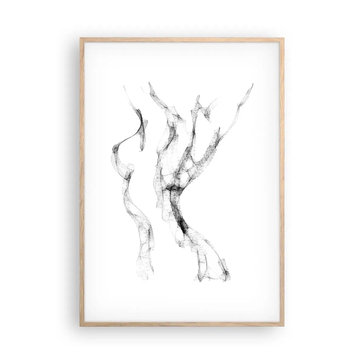 Plagát v ráme zo svetlého duba - Krásna a silná - 70x100 cm