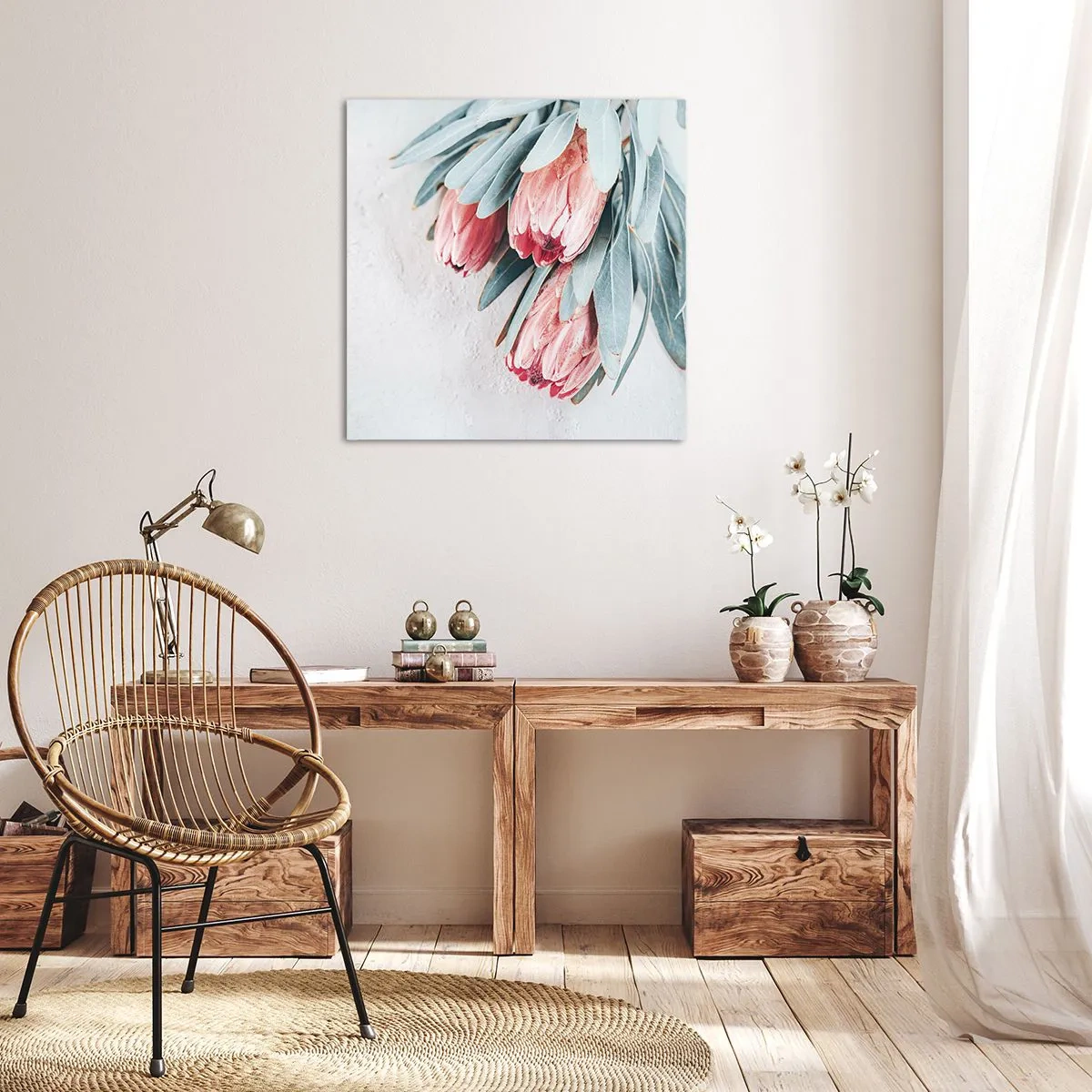 Obraz na plátne - Zahanbené svojou vlastnou krásou - 70x70 cm