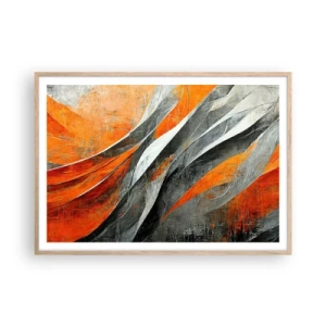 Plagát v ráme zo svetlého duba - Žiar a chlad - 100x70 cm