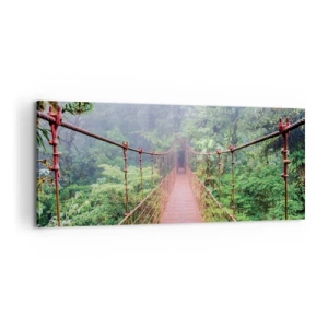 Obraz na plátne - Zavesený nad korunami - 100x40 cm