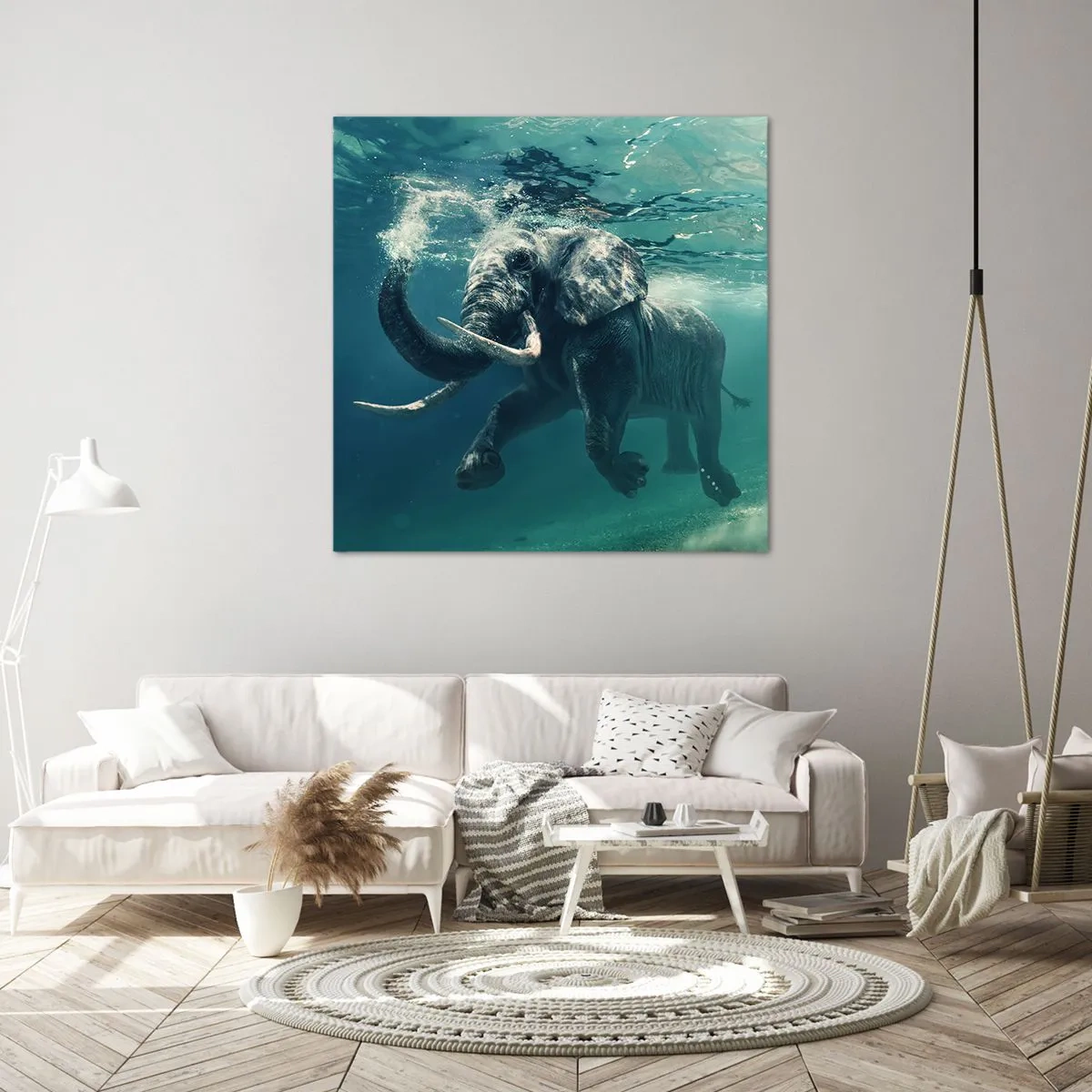 Obraz na plátne - Všetci radi plávajú - 70x70 cm