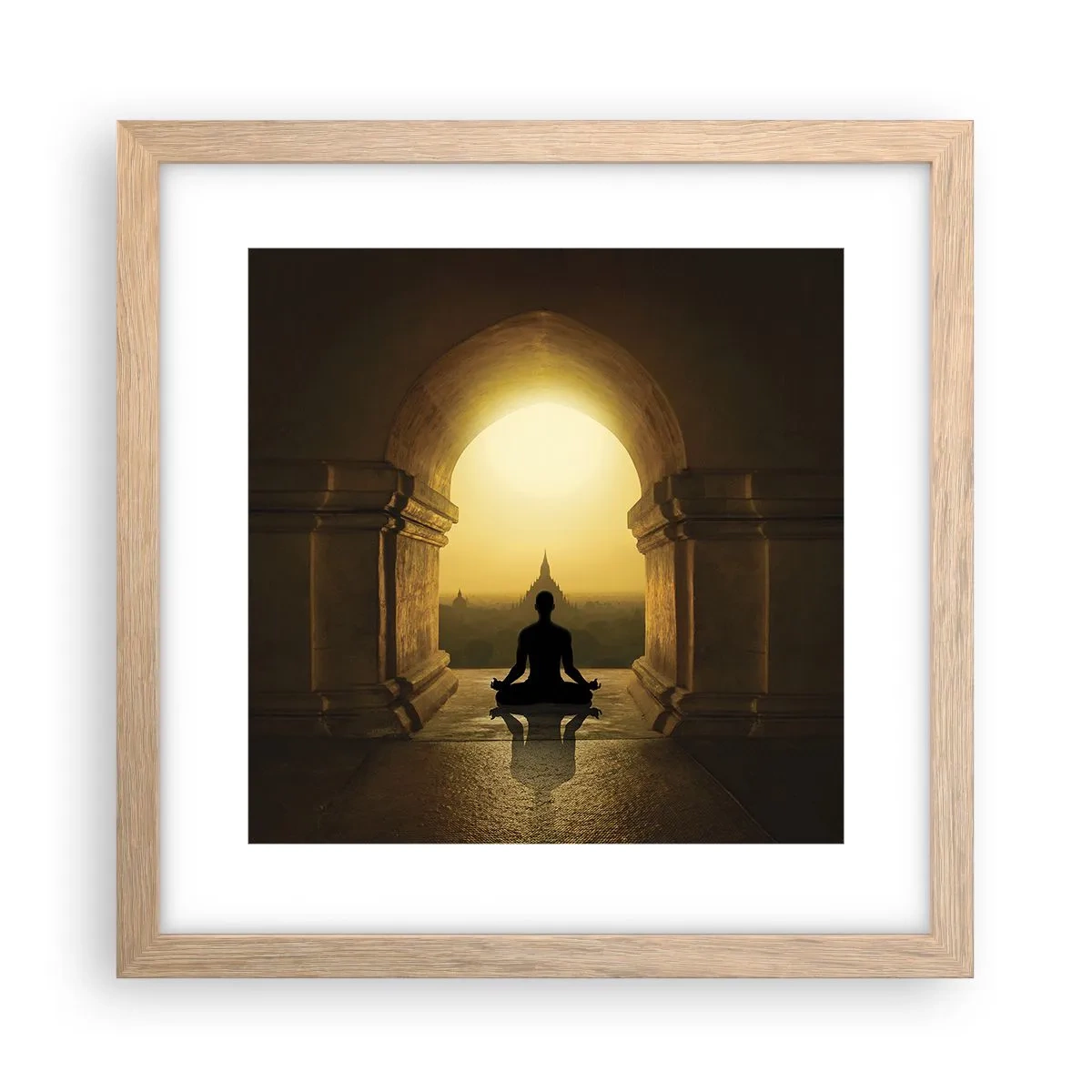 Plagát v ráme zo svetlého duba - Plná harmónia - 30x30 cm
