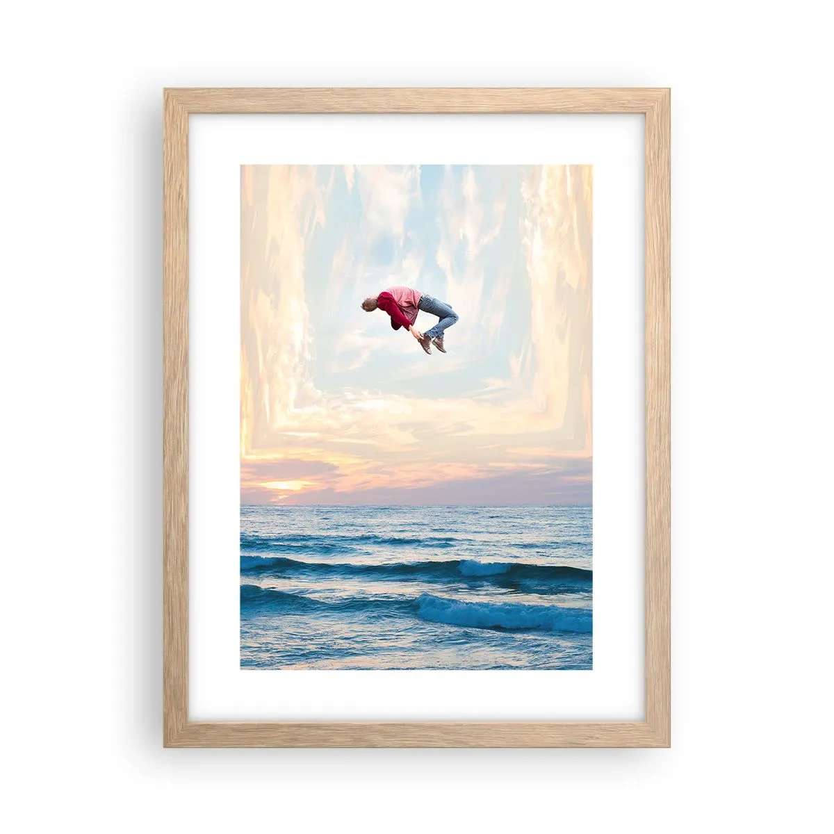 Plagát v ráme zo svetlého duba - Do inej dimenzie - 30x40 cm