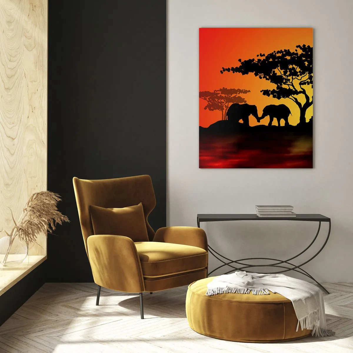 Obraz na skle - Stretnutie na savane - 80x120 cm