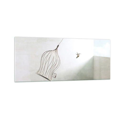 Obraz na skle - Vo svojom živle - 100x40 cm