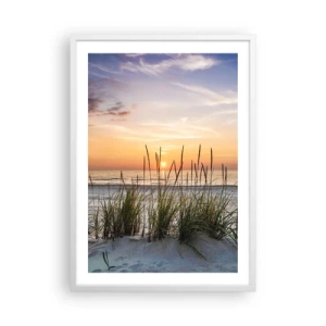 Plagát v bielom ráme - Pozri sa, predstav si a pociť - 50x70 cm