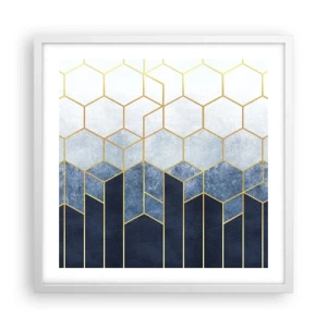 Plagát v bielom ráme - Kompozícia v synkopickom rytme - 50x50 cm