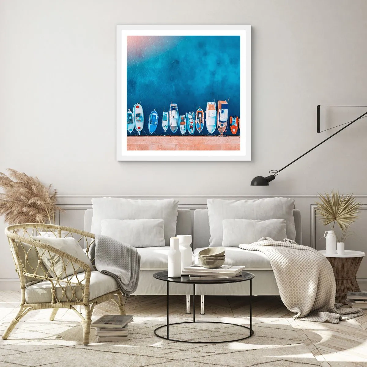 Plagát v bielom ráme - V rade za sebou - 60x60 cm