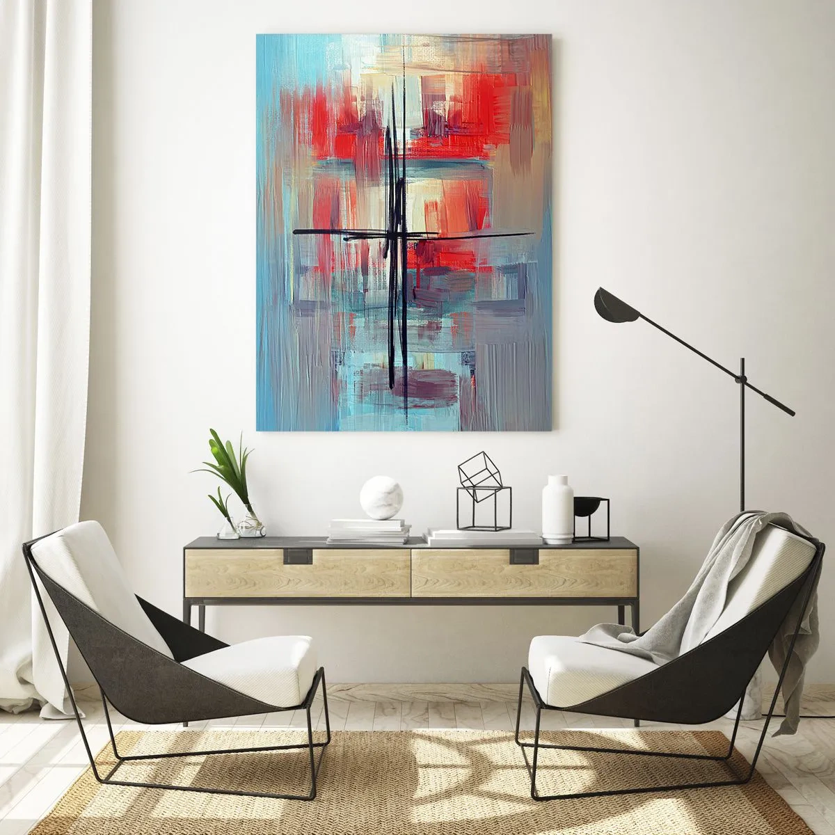 Obraz na skle - Krajina v neznámej dimenzii - 50x70 cm