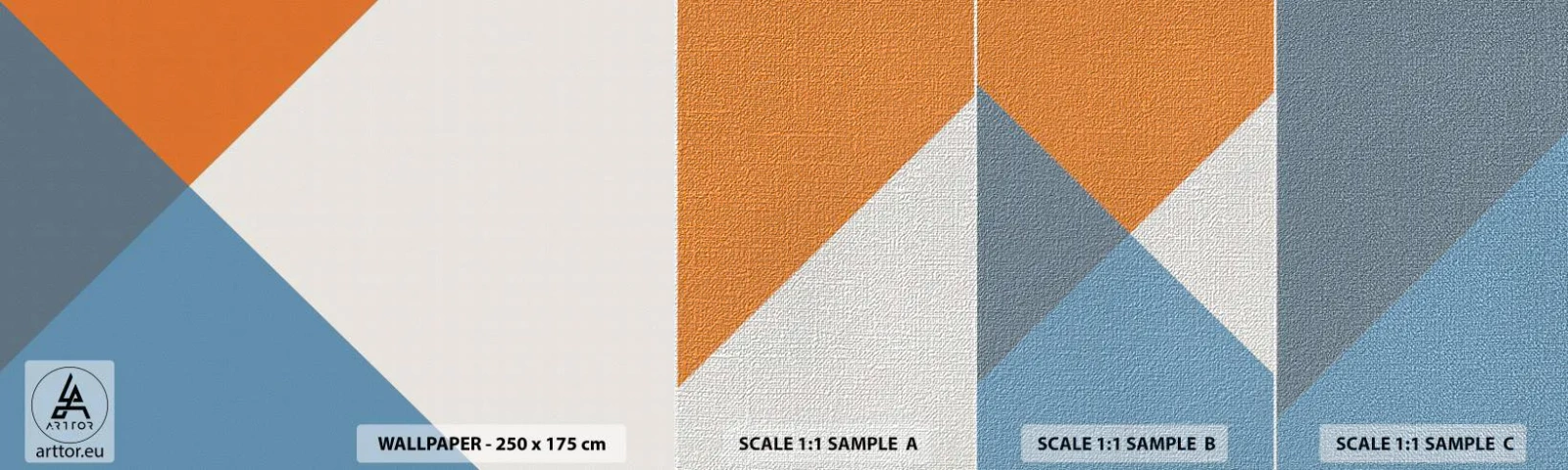 Vzorka fototapety Premium Canvas - Pod uhlom… - Abstrakcia, Kus, Moderné umenie - 100x30 cm