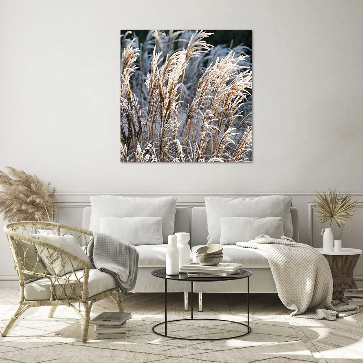 Obraz na skle - Mrazom pokryté - 40x40 cm