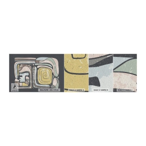 Vzorka samolepiacej fototapety Deluxe Sticker - Abstrakcia v predkolumbovskom duchu - Abstrakcia, Boho, Vo veku - 100x30 cm